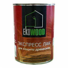 Лак экспресс для дерева Ekowood иней высокоглянцевый 0,7кг/1л