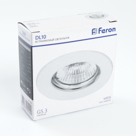 Cветильник точечный Feron DL10 MR16 G5.3 белый, 15109