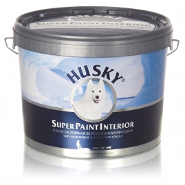 Краска HUSKY Super Paint Interior акриловая, интерьерная, износостойкая, матовая 10л