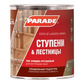 Лак алкидно-уретановый глянцевый Ступени&Лестницы PARADE L15 0,75л