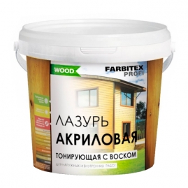 Пропитка Farbitex акриловая защитно-красящая Лазурь Красное дерево Профи Wood 0,9л