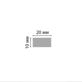 Рейка дюрополимерная Грецкий орех 20x10x2900мм 2010-54