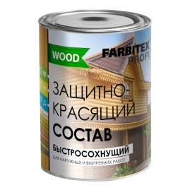 Пропитка Farbitex защитно-красящая для древесины быстросохнущая Профи Wood Рябина 0,75л