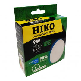 Лампа светодиодная HIKO таблетка 9Вт GX53 4000K B38400-GX53