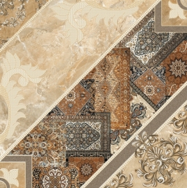 Плитка керамическая INTER CERAMA Carpets Темно-коричневая 43х43 84032