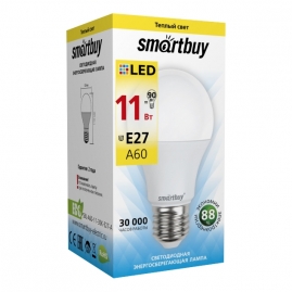 Лампа светодиодная Smartbuy груша LED11-А60 11Вт3000К Е27 220В SBL-A60-11-30K