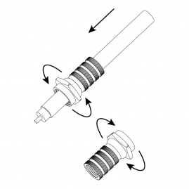 Переходник ЭРА Simple RS-F-6-2 для кабеля RG-6 2шт Б0048286