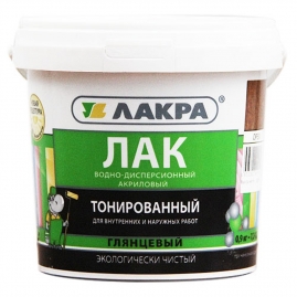 Лак Лакра акриловый тонированный сосна 0,9кг