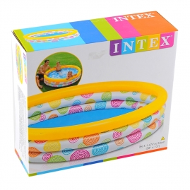 Бассейн Intex надувной 147x33см цветной 58439