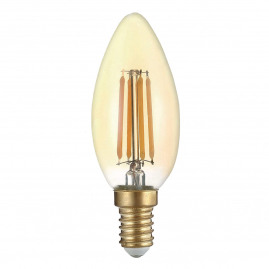 Лампа светодиодная филаментная THOMSON FILAMENT CANDLE 7ВТ 695Lm E14 2400K GOLD свеча TH-B2114