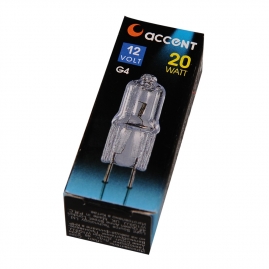 Лампа АКЦЕНТ JC 12V 20W G4 капсульная прозрачная