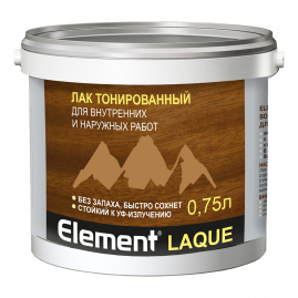 Лак тонированный Element Laque дуб 0,75л