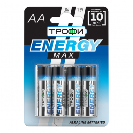 Батарейки Трофи LR6-4BL ENERGY MAX Alkaline Б0015138