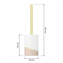 Ёршик для унитаза напольный Fora Terrazzo FOR-TRZ025