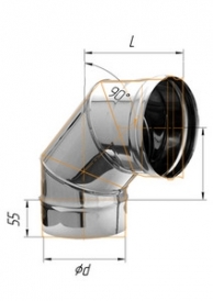 Колено FERRUM 90° 430/0,5мм Ф100 1/4