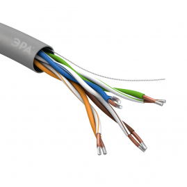 Кабель ЭРА витая пара SIMPLE U/UTP 4x2x24 AWG Cat5e CCA PVC 25м Б0044437