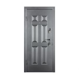 Дверь металлическая Valberg Виктория черный муар/беленый дуб 2066x880мм правая