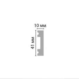 Рейка дюрополимерная Белый глянец 41x10x2900мм 4110-60