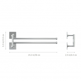 Держатель для полотенец двойной поворотный Kleber Expert KLE-EX022