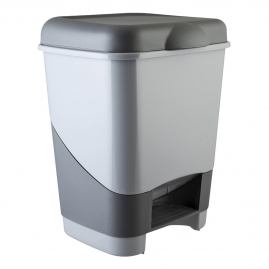 Ведро-контейнер 20л для мусора с педалью 43х33х33см серый/графит 428 608198