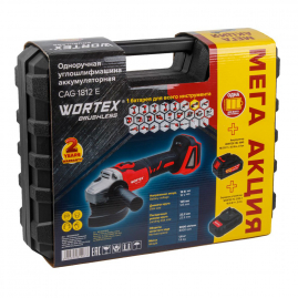 Машина шлифовальная угловая аккумуляторная Wortex CAG 1812 E 18В 125мм бесщеточная 1BCAG001A29