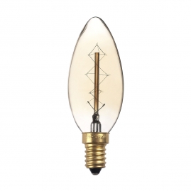 Лампа Jazzway Retro свеча C35 Gold 40Вт E14