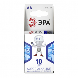 Батарейки ЭРА LR6-10BL компактный SUPER Alkaline C0042878