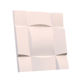 Плитка гипсовая 3D панель Квадрат белый 500x500мм