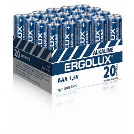 Батарейка Ergolux LR03 Alkaline BP-20 1,5В 14674