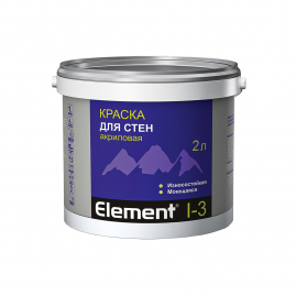 Краска Элемент I-3 для стен акриловая 2л