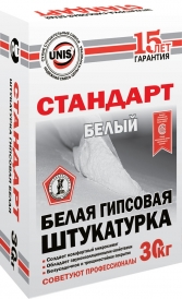 Штукатурка Юнис Стандарт гипсовая, белая 30кг