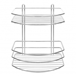 Полка двухъярусная овал RemoColor хром 67-0-660