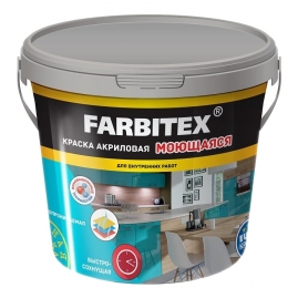 Краска акриловая Farbitex моющаяся 13кг