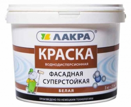 Краска вд Лакра 6,5кг фасадная белая