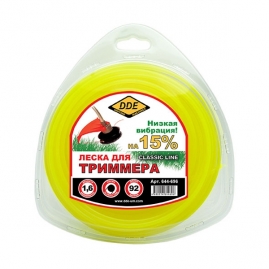 Корд триммерный DDE Classic line 92м желтый 644-696