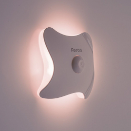 Ночник Feron FN2020 светодиодный на магните 8LED, 3хААА 93х93х38мм 41192