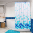 Штора для ванной комнаты Fora Цветочный дождь, голубая PH98