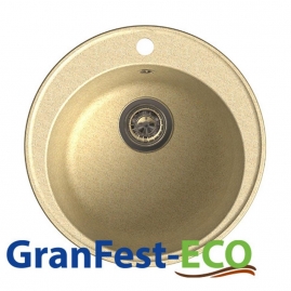 Мойка врезная GranFest ECO-08 Бежевая d480мм