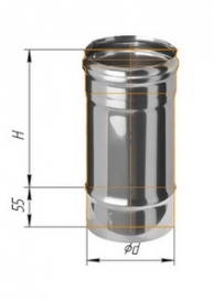 Дымоход FERRUM 1,0м 430/0,5мм Ф130 1/5