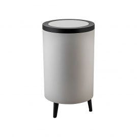 Ведро для мусора Happi Dome MINI 5л круглое, серое, пластик HDB-20005-GRY