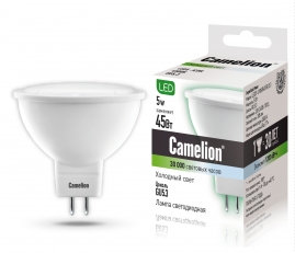 Лампа светодиодная Camelion LED5-S108/845/GU5.3, 5Вт, 220В