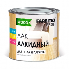 Лак паркетный алкидный FARBITEX ПРОФИ WOOD 1,9л