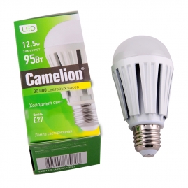 Лампа светодиодная Camelion 11556 LED12.5-A60/830/E27, 12,5Вт 220В