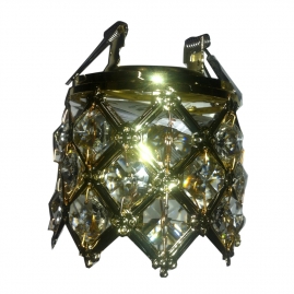 Светильник АКЦЕНТ "Crystal" 825 встраиваемый, золото, круглый с прозрачными подвесками, MR16 GU5.3
