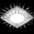 Светильник точечный Ambrella light G231 CL-CH хром прозрачный квадрат GX53+3W LED WHITE