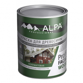 Краска для древесины Alpa Profi Facade Wood база А 0,9л/1,1кг