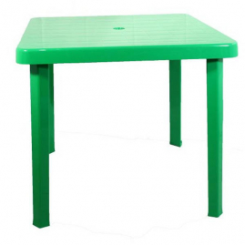 Стол пластиковый квадратный 800x800мм зеленый