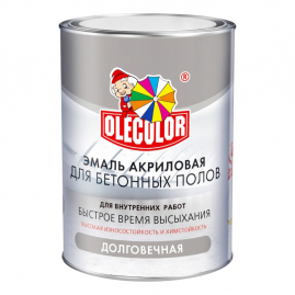 Эмаль для бетонных полов Olecolor белая акриловая 3,5кг