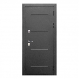 Дверь металлическая ISOTERMA серебро темный кипарис царга 2050x960мм правая
