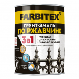 Грунт-эмаль по ржавчине 3в1 Farbitex зеленая 0,8кг